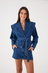 Jaqueta Colete Jeans Alfaiataria