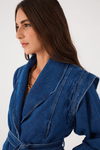 Jaqueta Colete Jeans Alfaiataria