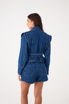 Jaqueta Colete Jeans Alfaiataria