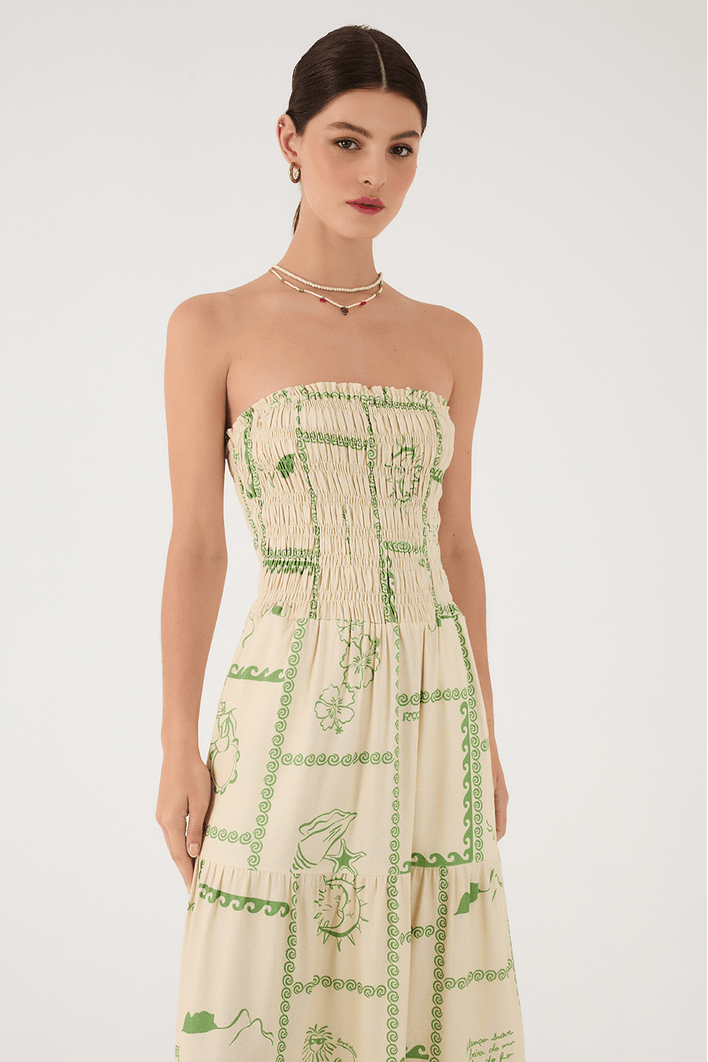 Vestido Cropped Estampa Rio