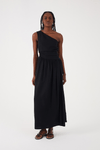 Vestido Longo Linho Cintura Deslocada