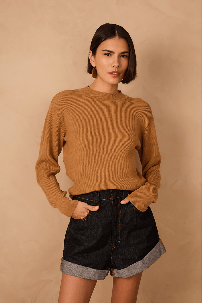 Blusa Tricot Manga Longa