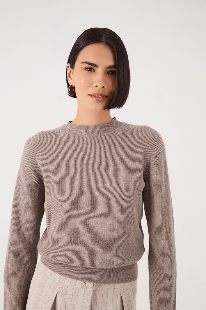 Blusa Tricot Manga Longa