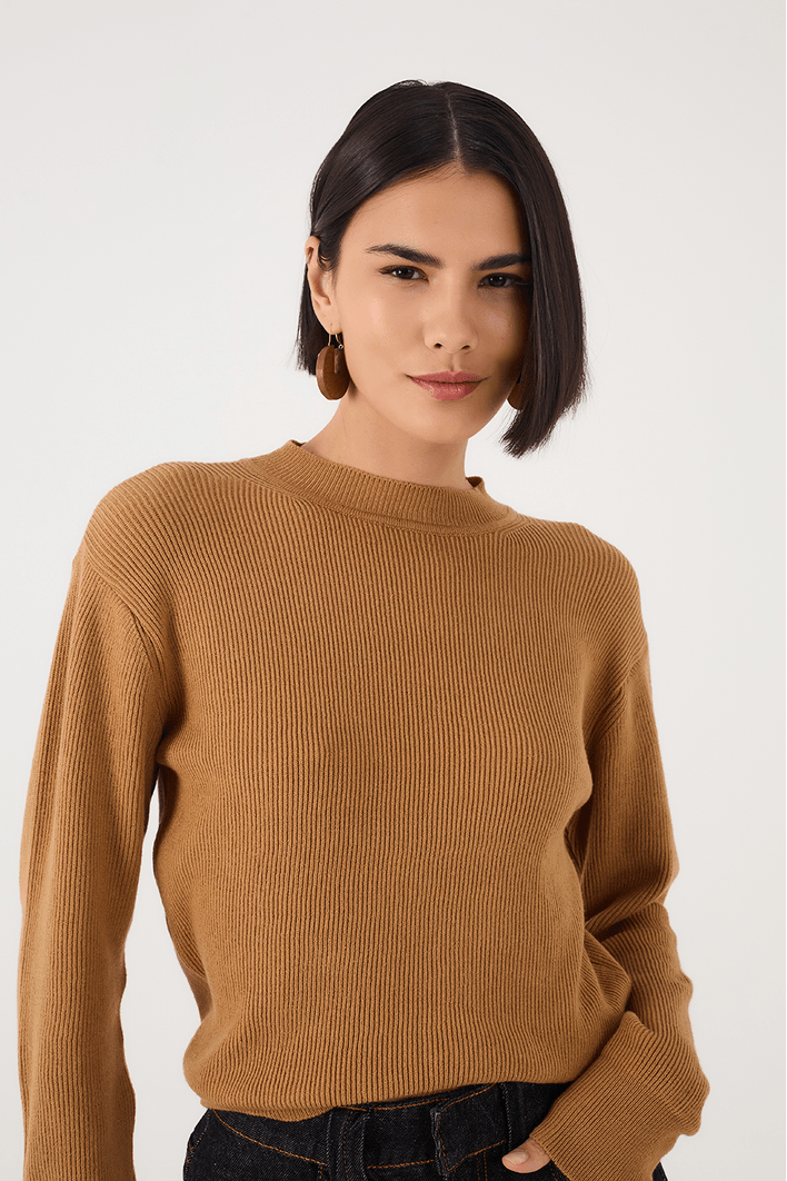 Blusa Tricot Manga Longa