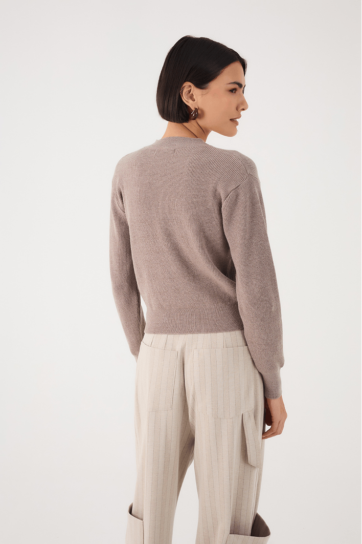 Blusa Tricot Manga Longa