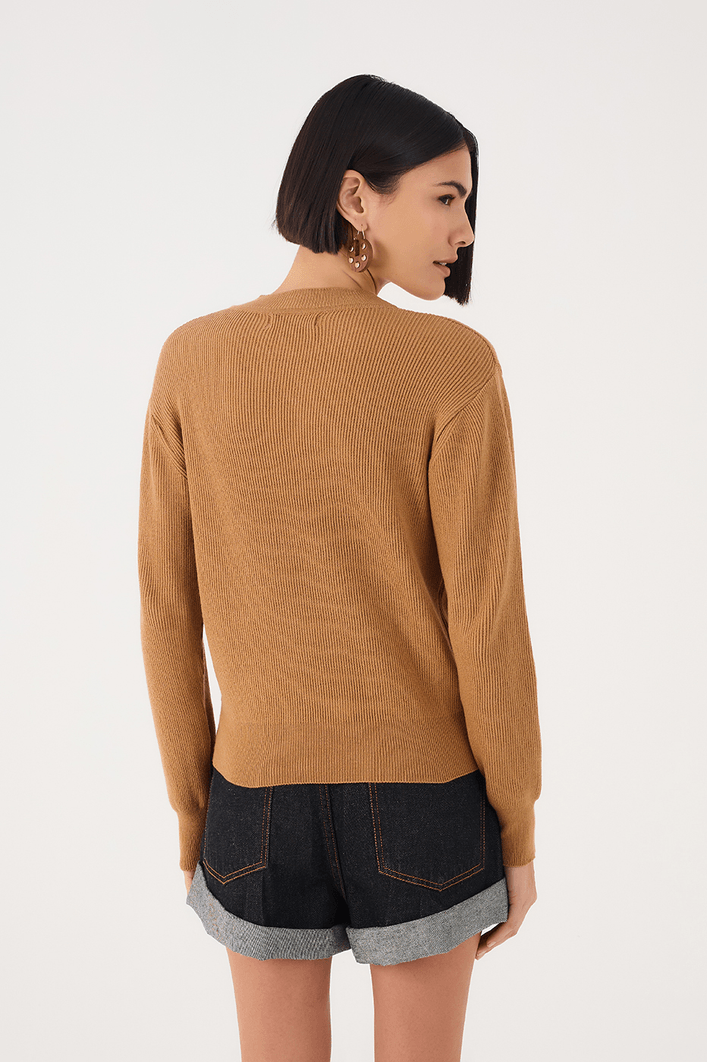 Blusa Tricot Manga Longa