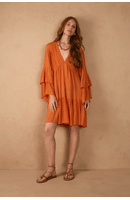 Vestido Curto Lurex Recortes