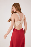 Vestido Decote Costas Bicolor