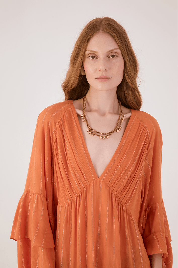 Vestido Curto Lurex Recortes
