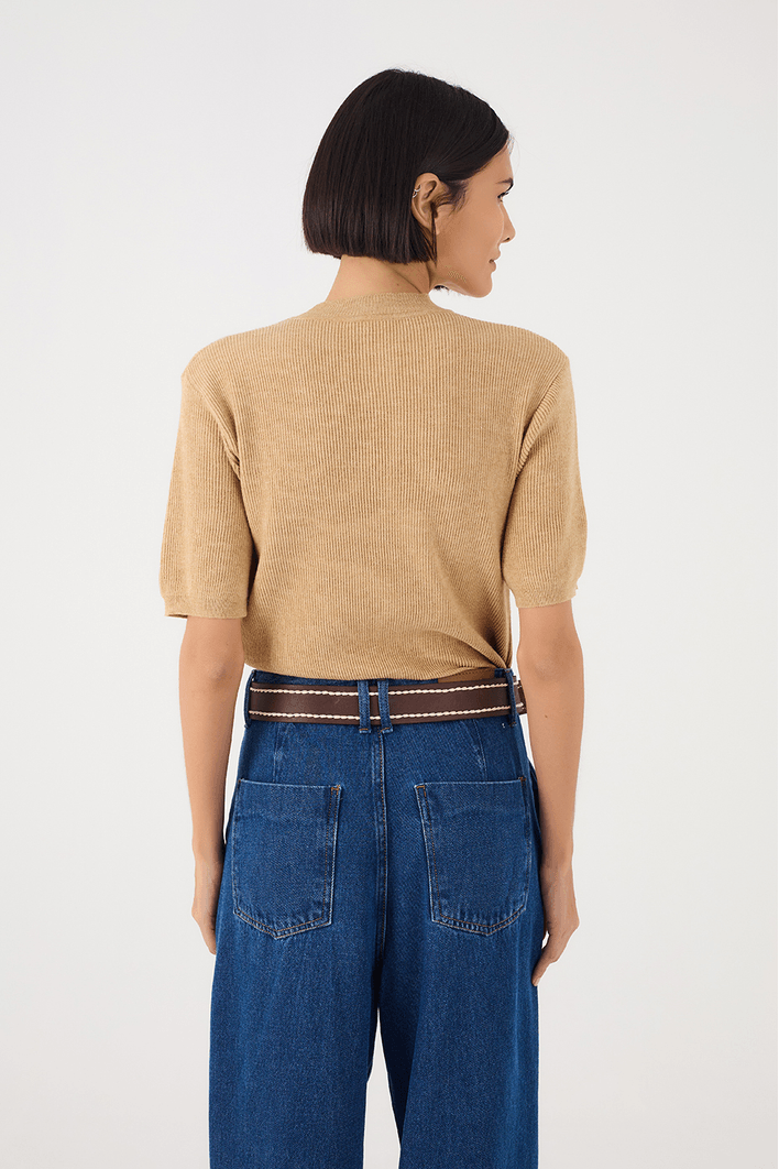 Blusa Tricot Manga Curta