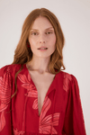 Vestido Cropped Boho Estampa Orquidário