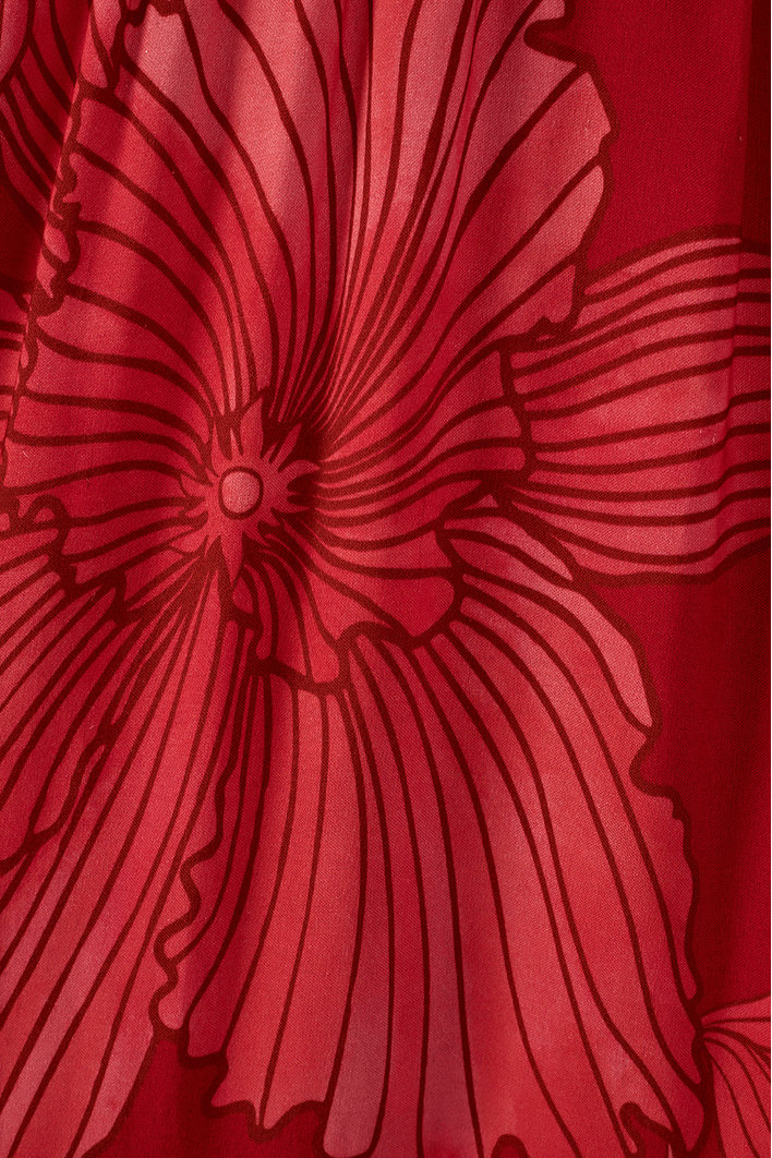 Vestido Cropped Boho Estampa Orquidário
