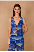 Blusa Amarração Tule Estampa Urca