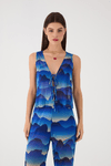Blusa Amarração Tule Estampa Urca