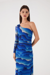 Vestido Cropped Tule Estampa Urca