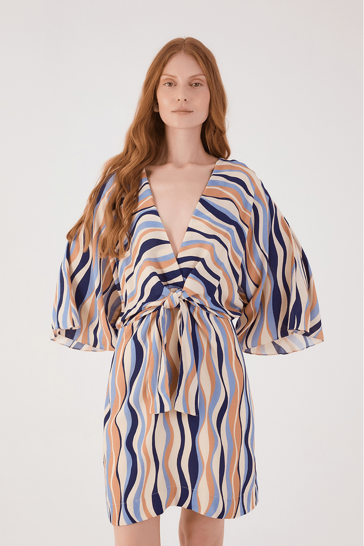 Vestido Crepe Nó Estampa Carioca