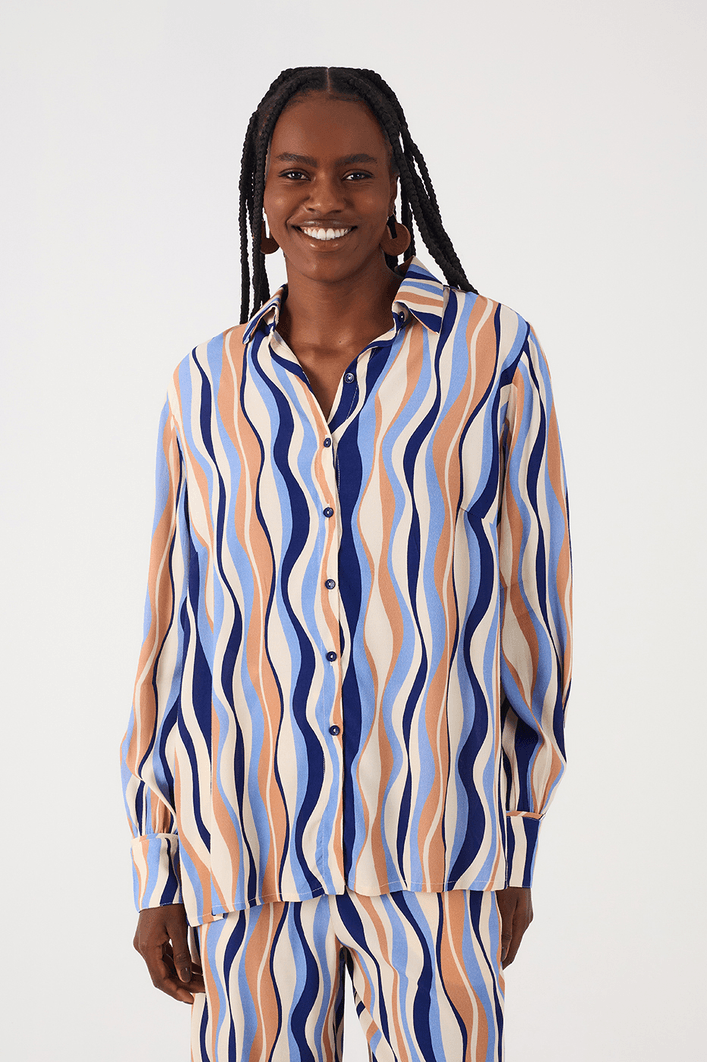 Camisa Crepe Estampa Carioca