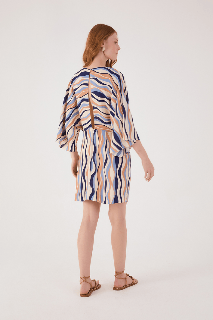 Vestido Crepe Nó Estampa Carioca