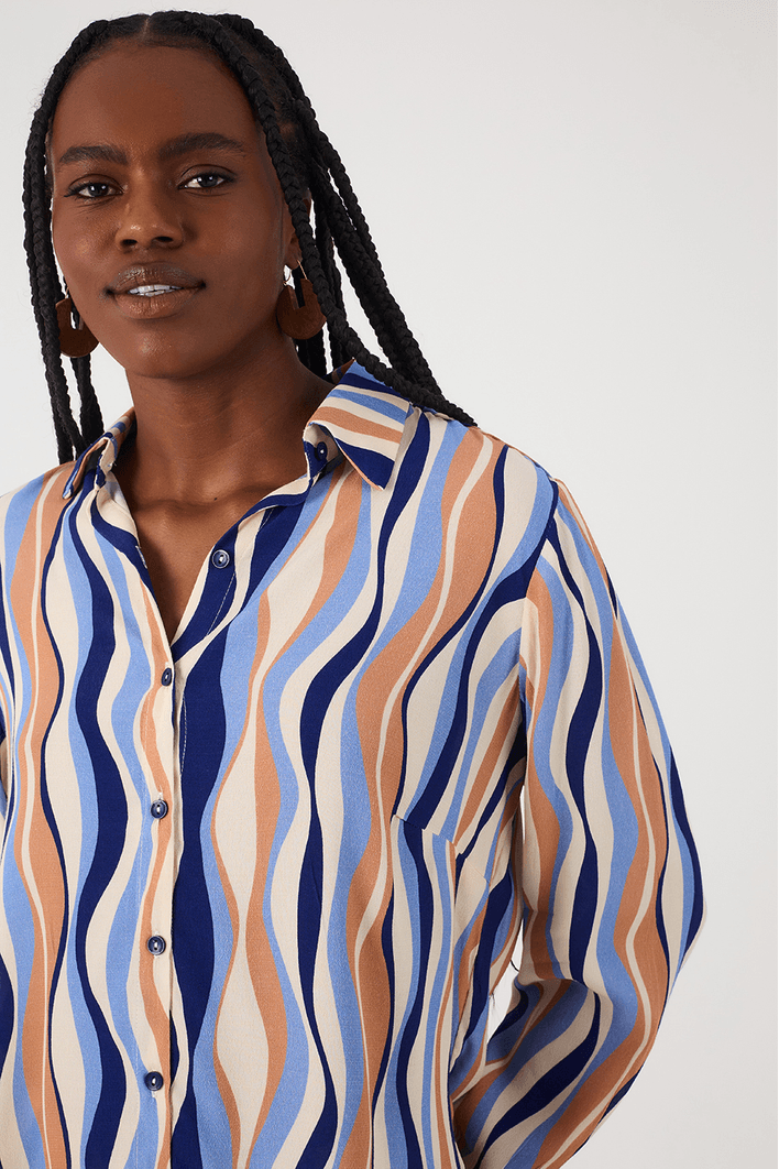 Camisa Crepe Estampa Carioca
