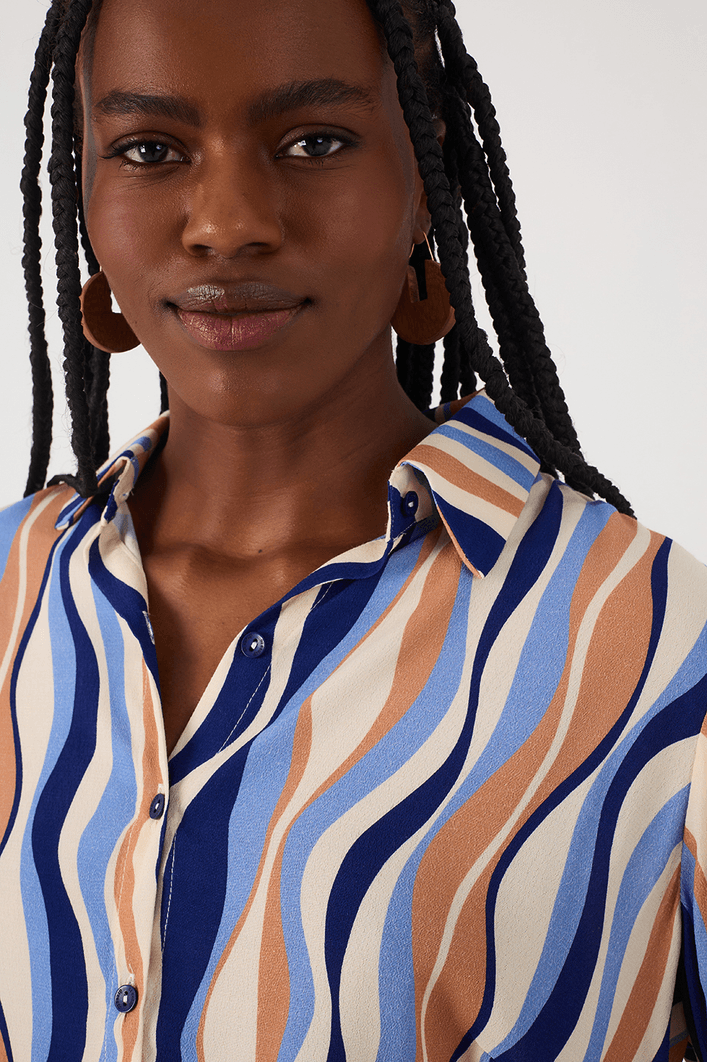 Camisa Crepe Estampa Carioca