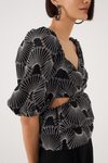 Blusa Algodão Bordado Ondas