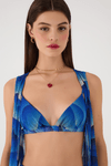 Blusa Amarração Tule Estampa Urca