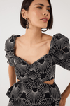 Blusa Algodão Bordado Ondas