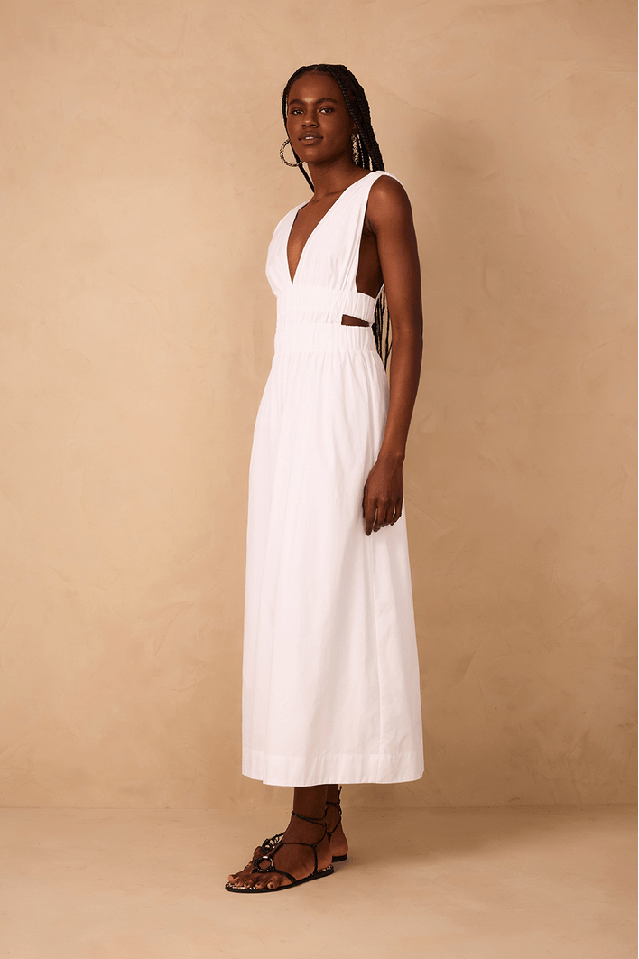 Vestido Cropped Algodão Alça Elástico