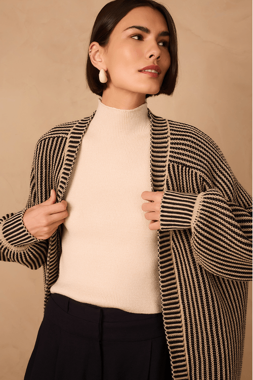 Blusa Tricot Gola Alta