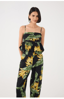 Blusa Tricoline Estampa Paraíso
