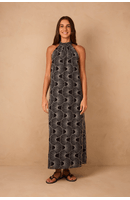 Vestido Cropped Algodão Bordado Ondas