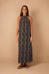 Vestido Cropped Algodão Bordado Ondas