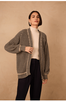 Casaco Tricot Bicolor