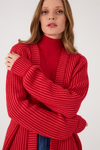 Casaco Tricot Bicolor