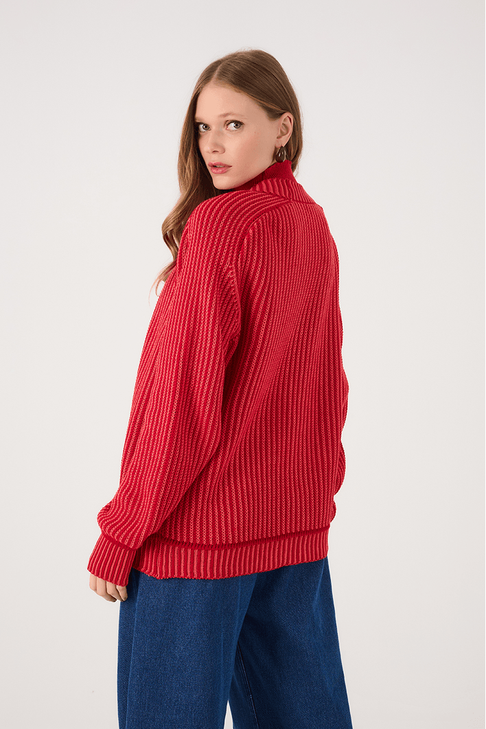 Casaco Tricot Bicolor