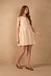 Vestido Curto Nervura Linho