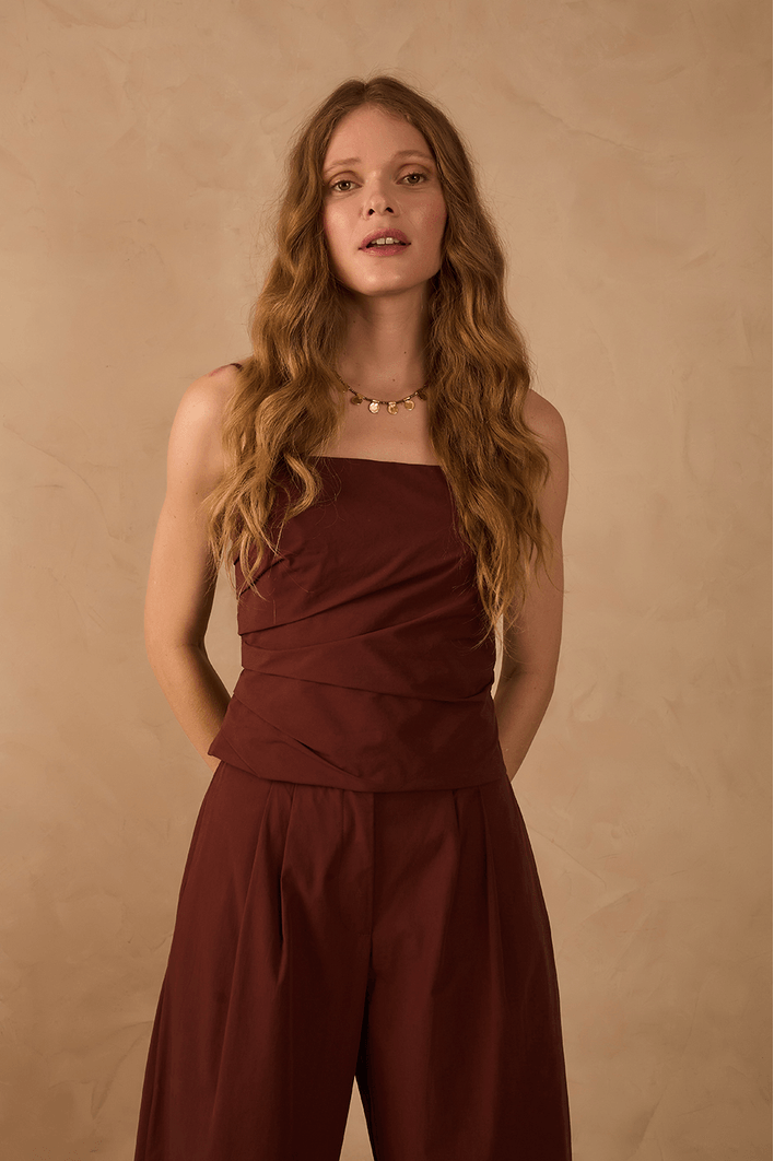 Blusa Algodão Pregas
