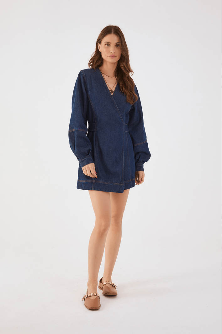 Vestido Jeans Manga