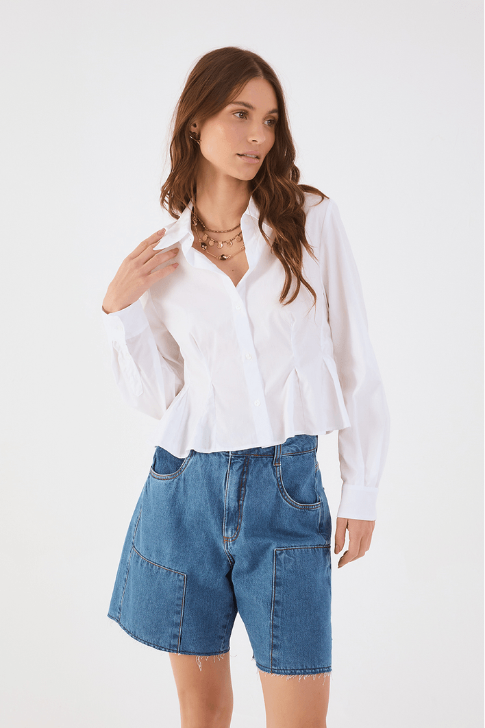 Camisa Algodão Peplum