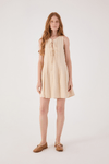 Vestido Curto Nervura Linho