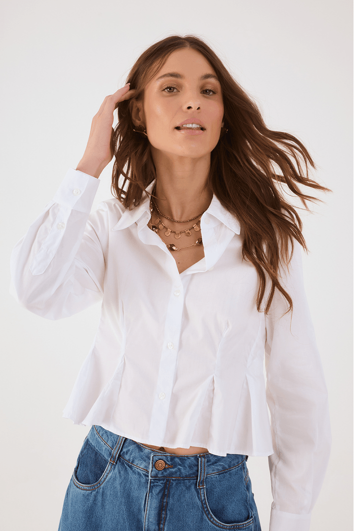 Camisa Algodão Peplum