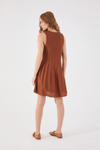 Vestido Curto Nervura Linho