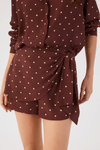 Short Pareô Crepe Estampa Noite