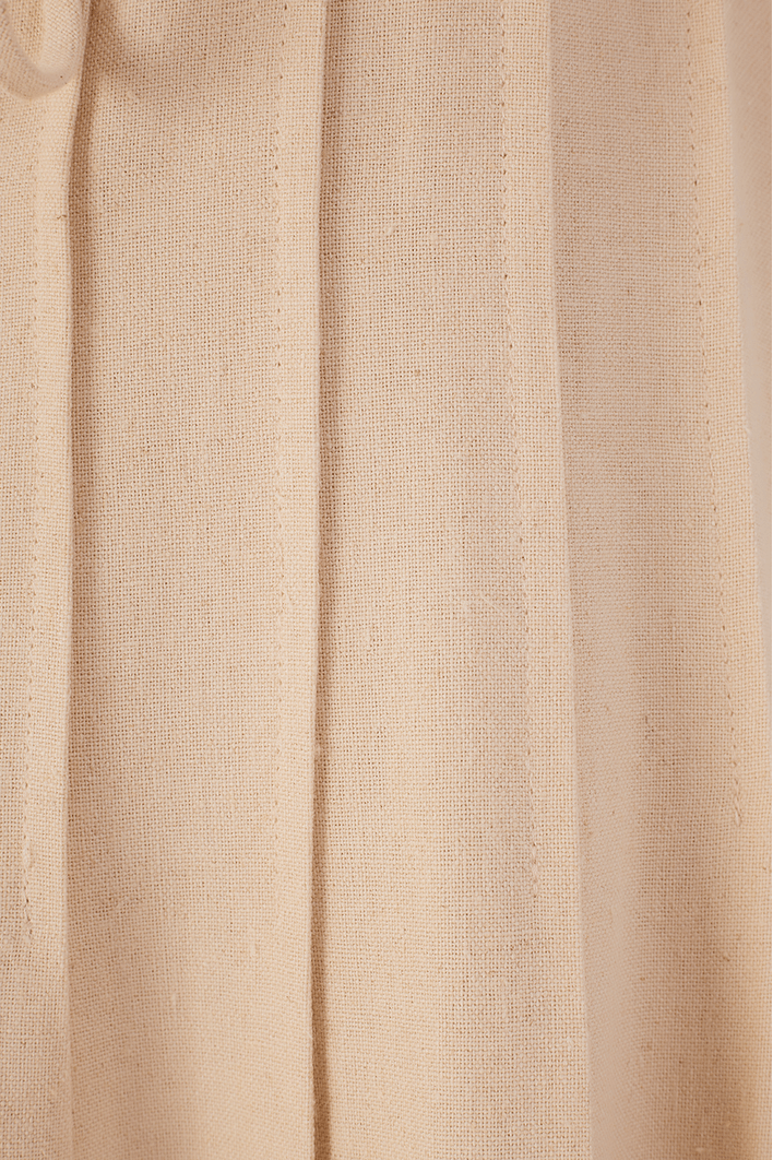 Vestido Curto Nervura Linho
