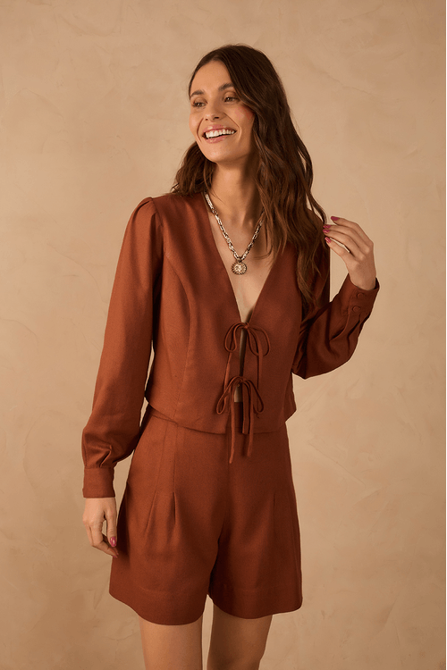 Blusa Amarrações Linho
