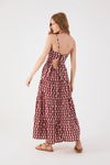 Vestido Midi Tricoline Estampa Copa