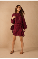 Vestido Curto Pareo Lurex