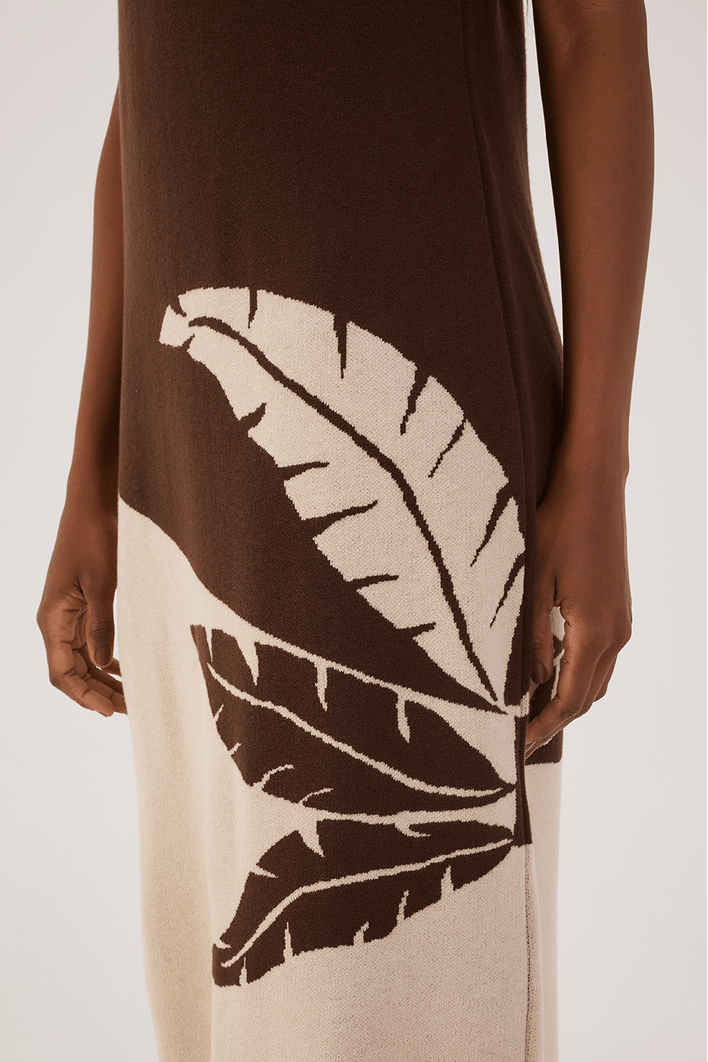 Vestido Tricot Detalhe Palma