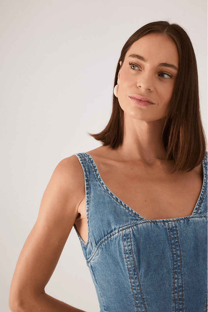 Vestido Jeans Balonê