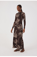 Vestido Cropped Tule Estampa Coqueiral
